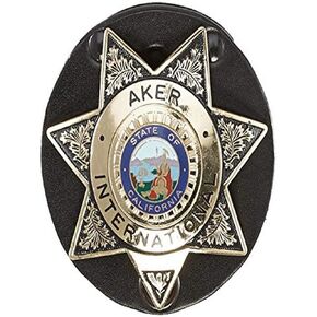 Aker Leather Products A592-BP Clip-On Holder لشارة Star Badge