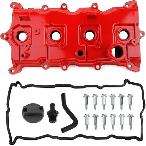 Engine Valve Cover w/Gasket Bolts Oil Filter Cap Compatible with 2007-2013 Nissan Altima Sentra SE-R 2.5L Replaces Parts 13264-JA00A 13270-JA00A in Kuwait