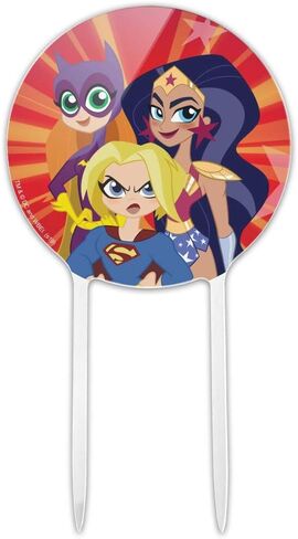 Acrylic DC Super Hero Girls Girl Group Cake Topper Party Decoration for Wedding Anniversary Birthday Graduation in Saudi Arabia