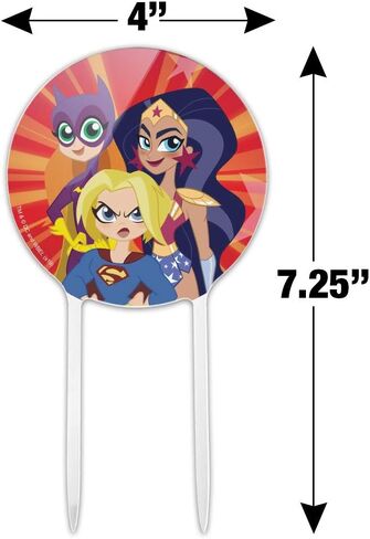 Acrylic DC Super Hero Girls Girl Group Cake Topper Party Decoration for Wedding Anniversary Birthday Graduation in Saudi Arabia