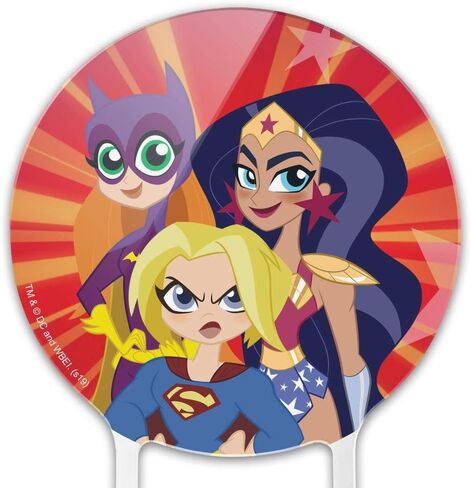 Acrylic DC Super Hero Girls Girl Group Cake Topper Party Decoration for Wedding Anniversary Birthday Graduation in Saudi Arabia