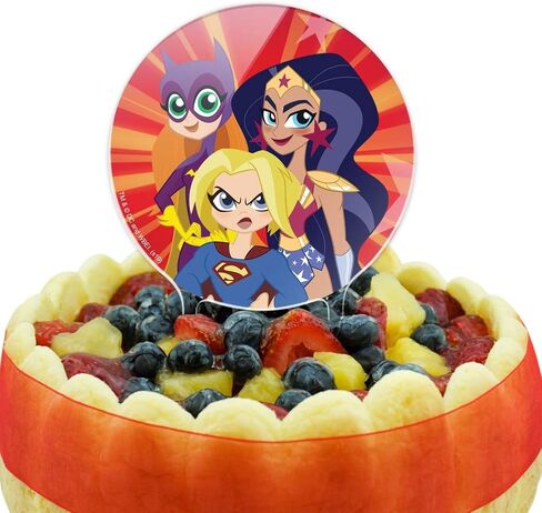Acrylic DC Super Hero Girls Girl Group Cake Topper Party Decoration for Wedding Anniversary Birthday Graduation in Saudi Arabia
