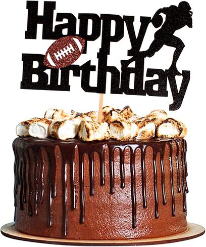 Glitter Happy Birthday Cake Topper Volleyball Sport Game Themed Birthday Party Supplies Decoration for Kids Boys Girls Baby Shower in Saudi Arabia
