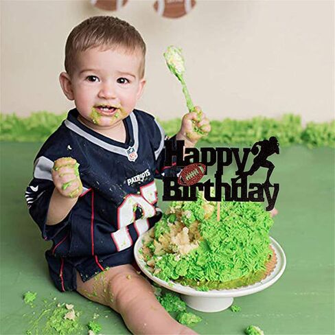 Glitter Happy Birthday Cake Topper Volleyball Sport Game Themed Birthday Party Supplies Decoration for Kids Boys Girls Baby Shower in Saudi Arabia