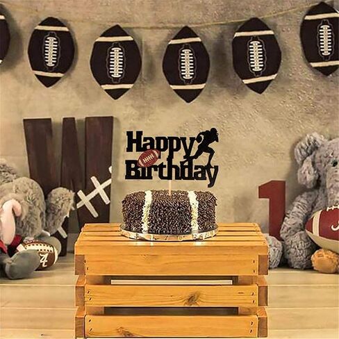 Glitter Happy Birthday Cake Topper Volleyball Sport Game Themed Birthday Party Supplies Decoration for Kids Boys Girls Baby Shower in Saudi Arabia
