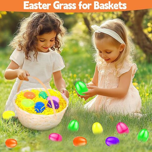 TURNMEON Easter Grass Shreds 6-Color Easter Basket Filler 9.8 OZ Recyclable Raffia Paper Filler for ​Easter Party Decorations Gift Wrap Basket Stuffers Classroom Easter Decor & Easter Egg Hunt in Kuwait