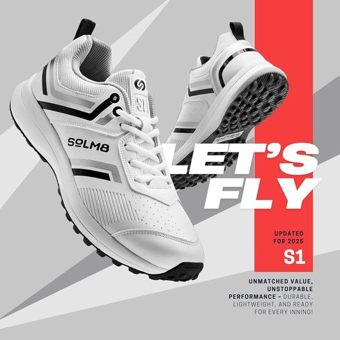 SOLM8 S1 Rubber Spikes - Lightweight Cricket Shoes for Men and Women - Durable Grip, Superior Protection (2024 Edition) in Saudi Arabia