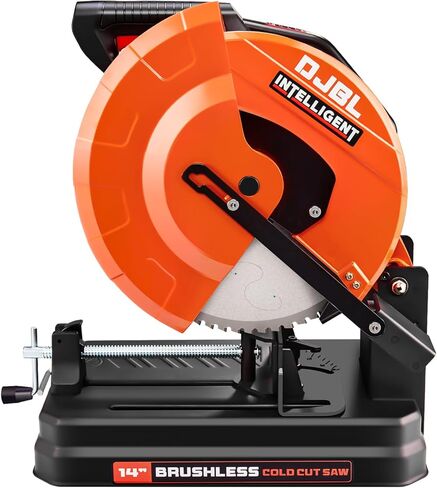 DJBL 14" 3500w Brushless Cold Cut Saw,Dry Cut Saw Cutting Speeds Changeable,Brushless Motor Metal Cut Chop Saw with 66 Teeth Ferrous Metal Cutting Blade,45 Degree Adjustable in Saudi Arabia