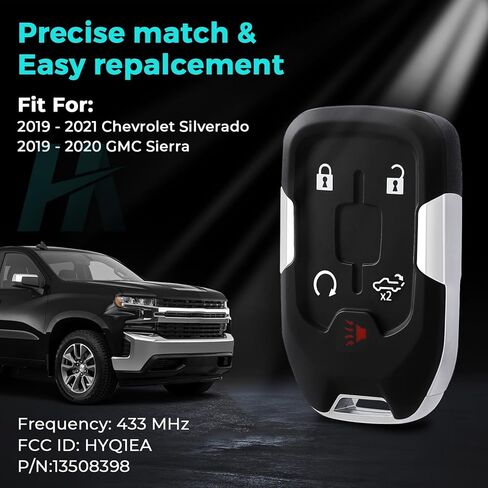Key Fob for GMC Yukon Chevy Tahoe /Suburban HYQ1AA 2014 2015 2016 2017 Keyless Entry Key Shell case Cover in Kuwait