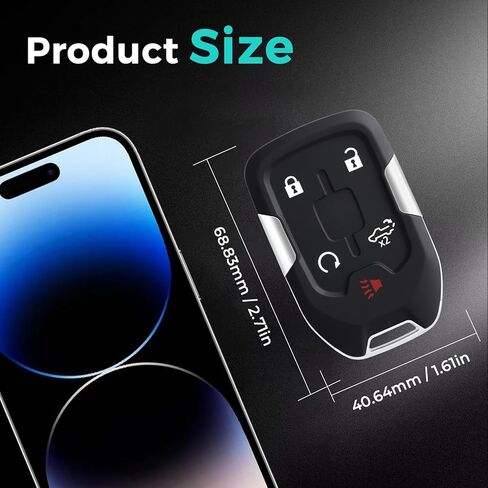 Key Fob for GMC Yukon Chevy Tahoe /Suburban HYQ1AA 2014 2015 2016 2017 Keyless Entry Key Shell case Cover in Kuwait