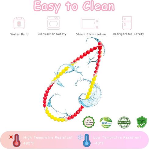 Teething Necklace for Baby,Chewing Necklace for Kids Sensory,Sensory Chew Necklaces for People with Autism, ADHD, and Fidgeting,Chew Necklaces for Sensory Kids,Teething Necklace for Mom in Saudi Arabia
