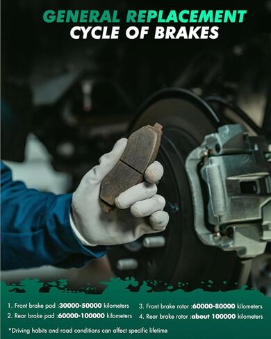 وسادات الفرامل السيراميكية من SCITOO، 8 قطع من وسادات الفرامل الأمامية والخلفية تناسب 11-17 لسيارة Ford Explorer، 09-19 لسيارة Ford Flex، 10-19 لسيارة Ford Taurus، 11 لسيارة Lincoln MKS، 10-14 لسيارة Lincoln MKT in Kuwait