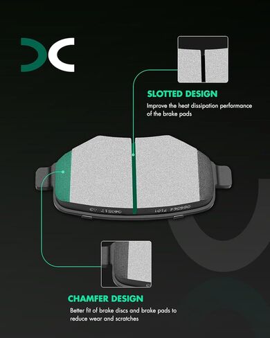 وسادات الفرامل السيراميكية من SCITOO، 8 قطع من وسادات الفرامل الأمامية والخلفية تناسب 11-17 لسيارة Ford Explorer، 09-19 لسيارة Ford Flex، 10-19 لسيارة Ford Taurus، 11 لسيارة Lincoln MKS، 10-14 لسيارة Lincoln MKT in Kuwait