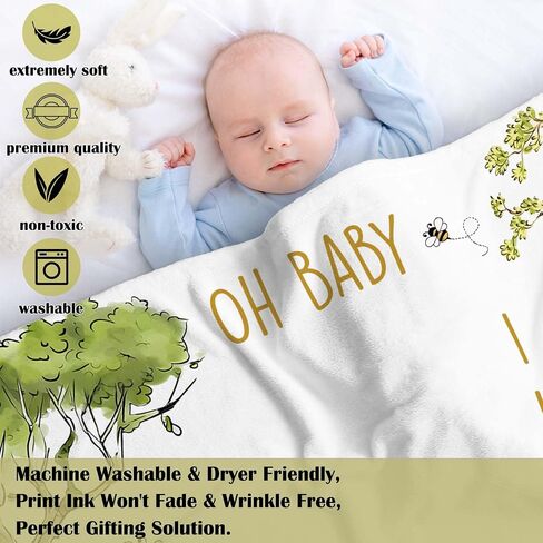 Classic Winnie Monthly Milestone Blanket, Soft Silk Touch Photo Blanket, Baby Blanket, Newborn Baby Growth Backdrop in Saudi Arabia