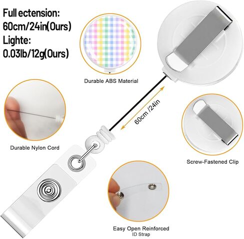 بكرات الشارة قابلة للسحب ، حاملي شارات الهوية قابلة للسحب ، حامل بطاقة هوية مقاطع شارة قابلة للسحب للمعلم ، الطالب ، عامل المكتب (زهرية رجعية) in Kuwait