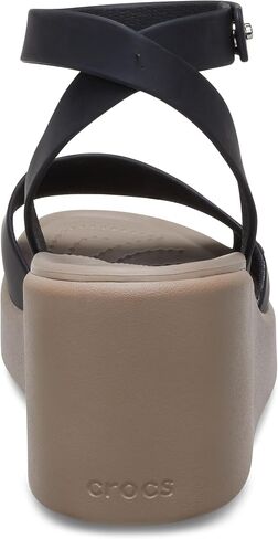 صنادل نسائية من Crocs Brooklyn Ankle Strap Wedges، صنادل منصة، أسود/أسود، 10 in Saudi Arabia