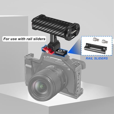 Quick Release Side Handle Grip with Quick Release Slider Compatible with SmallRig NEEWER Camera Cage, Portable Camera Cage Handle for Left or Right Hand, Up and Down Adjustable in Saudi Arabia