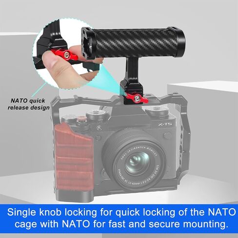 Quick Release Side Handle Grip with Quick Release Slider Compatible with SmallRig NEEWER Camera Cage, Portable Camera Cage Handle for Left or Right Hand, Up and Down Adjustable in Saudi Arabia