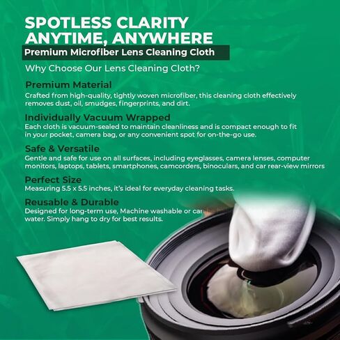 REFLEX CAMERA Professional 24mm Full Frame Sensor Cleaning Kit – 6 Cleaning Swabs, Microfiber Cloth, 3ml Alcohol-Free Solution – Safe, Residue-Free Cleaning for Full Frame Cameras in Kuwait
