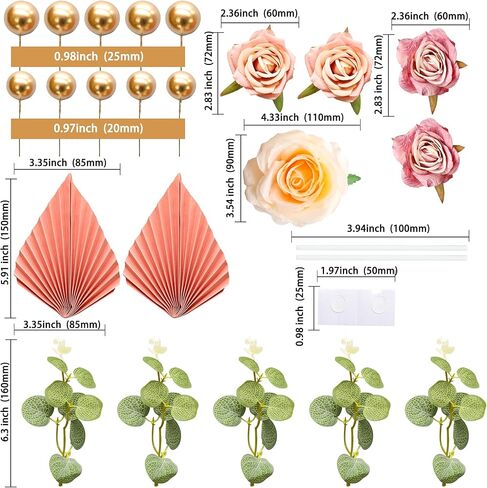 Gyufise 54Pcs Artificial Sunflower Cake Decorations Acrylic Happy Birthday Cake Topper Butterfly Balloon Cake Toppers for DIY Wedding Birthday Valentine's Day Party Supplies Yellow in Kuwait