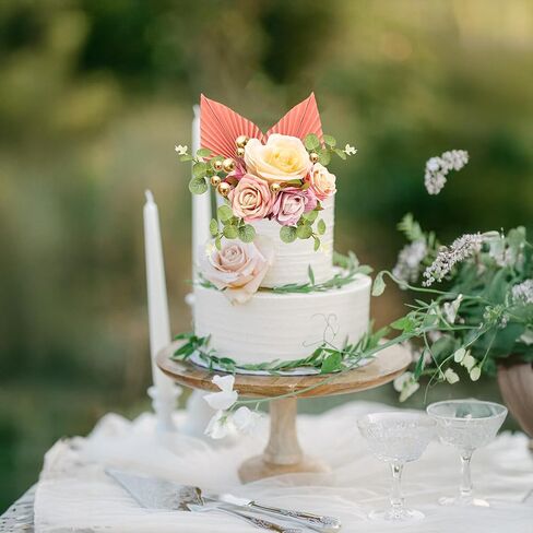 Gyufise 54Pcs Artificial Sunflower Cake Decorations Acrylic Happy Birthday Cake Topper Butterfly Balloon Cake Toppers for DIY Wedding Birthday Valentine's Day Party Supplies Yellow in Kuwait