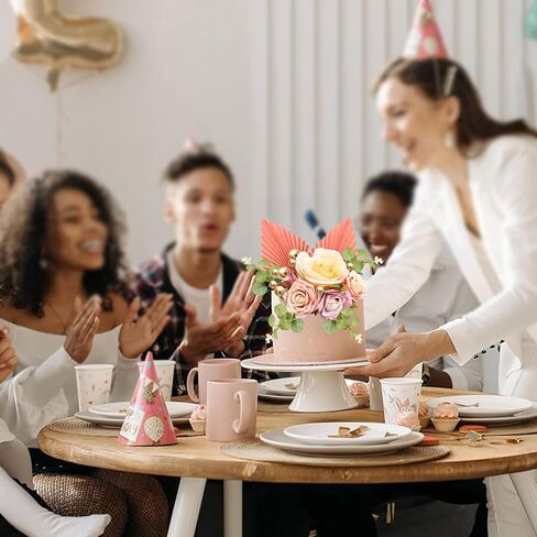 Gyufise 54Pcs Artificial Sunflower Cake Decorations Acrylic Happy Birthday Cake Topper Butterfly Balloon Cake Toppers for DIY Wedding Birthday Valentine's Day Party Supplies Yellow in Kuwait