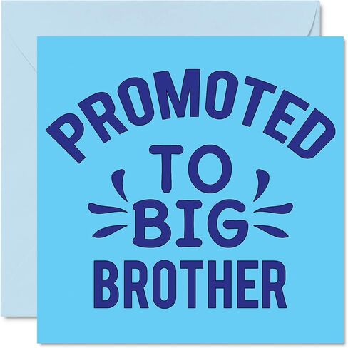 Stuff4 New Baby Card Usisex - تمت ترقيته إلى Big Brother - تهانينا لبطاقات الأطفال حديثي الولادة ، وحسنت بطاقات جديدة تهانينا ، مرحبًا بك في Home Homes ، بطاقات المعايدة 145 ملم من أجله in Kuwait