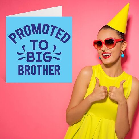 Stuff4 New Baby Card Usisex - تمت ترقيته إلى Big Brother - تهانينا لبطاقات الأطفال حديثي الولادة ، وحسنت بطاقات جديدة تهانينا ، مرحبًا بك في Home Homes ، بطاقات المعايدة 145 ملم من أجله in Kuwait
