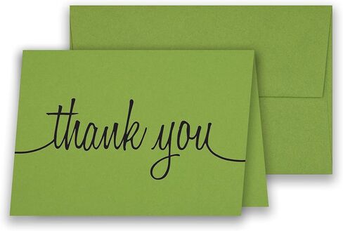 CutCardstock Thank You Note Cards & Occores - 25 بطاقة ومظاهر (Orange Fizz (Orange)) in Kuwait