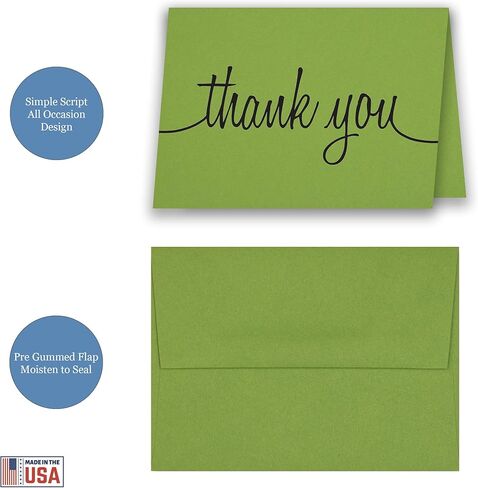 CutCardstock Thank You Note Cards & Occores - 25 بطاقة ومظاهر (Orange Fizz (Orange)) in Kuwait