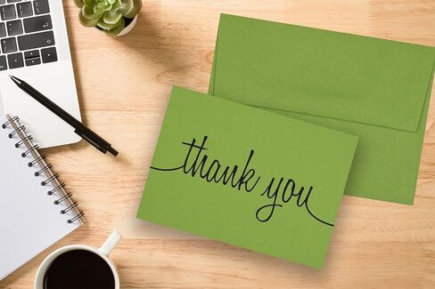 CutCardstock Thank You Note Cards & Occores - 25 بطاقة ومظاهر (Orange Fizz (Orange)) in Kuwait