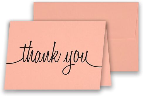 CutCardstock Thank You Note Cards & Occores - 25 بطاقة ومظاهر (Orange Fizz (Orange)) in Kuwait