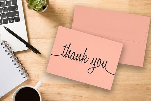 CutCardstock Thank You Note Cards & Occores - 25 بطاقة ومظاهر (Orange Fizz (Orange)) in Kuwait