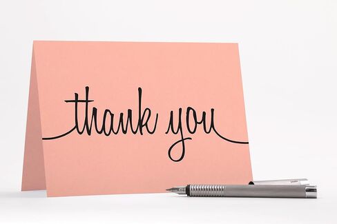 CutCardstock Thank You Note Cards & Occores - 25 بطاقة ومظاهر (Orange Fizz (Orange)) in Kuwait