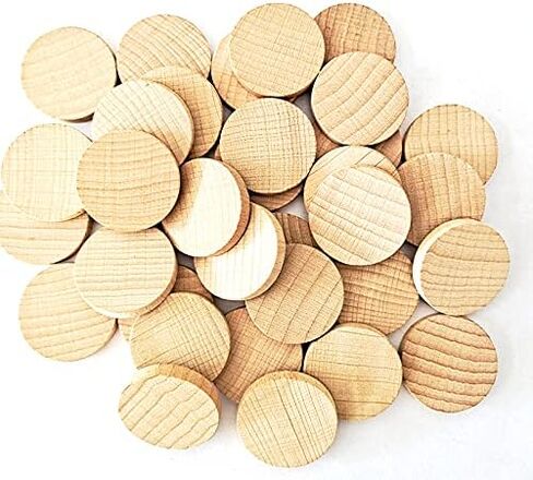 200 Pieces Unfinished Wood Slices, Blank Beech Round Discs for DIY Wooden Crafts(20mm/0.79inch) in Kuwait