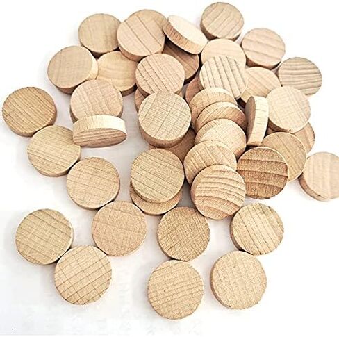 200 Pieces Unfinished Wood Slices, Blank Beech Round Discs for DIY Wooden Crafts(20mm/0.79inch) in Kuwait