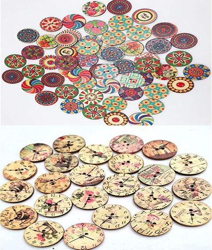 200 Pieces Unfinished Wood Slices, Blank Beech Round Discs for DIY Wooden Crafts(20mm/0.79inch) in Kuwait