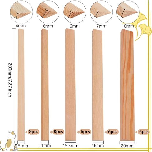 OLYCRAFT 34Pcs 5 Sizes Triangle Wood Sticks 9.8 Inch Long Unfinished Wooden Dowel Rod Triangle Dowels Strips 9.5/10/15/16/20mm Hardwood Dowel Sticks DIY Crafts Sticks for Crafting Arts Projects in Saudi Arabia