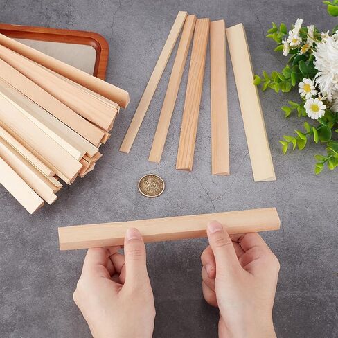 OLYCRAFT 34Pcs 5 Sizes Triangle Wood Sticks 9.8 Inch Long Unfinished Wooden Dowel Rod Triangle Dowels Strips 9.5/10/15/16/20mm Hardwood Dowel Sticks DIY Crafts Sticks for Crafting Arts Projects in Saudi Arabia