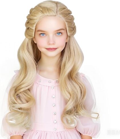 Purple Braid Wig for Kids Girls Toddlers Purple Wig with Long Braids Ponytail Clip for Stage Party Halloween Costume Cosplay in Saudi Arabia