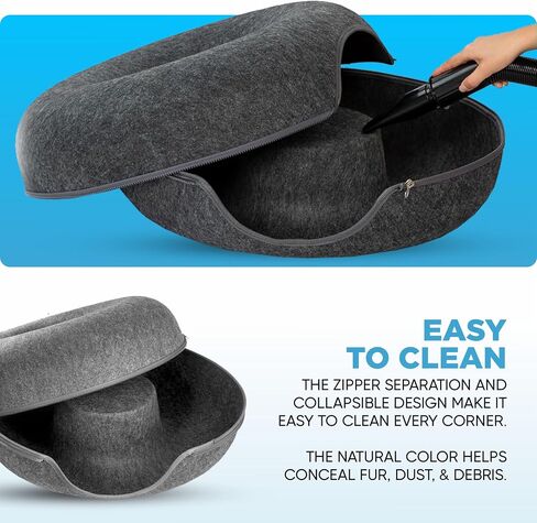 – XL Donut (24inch Large) Cat Cave Tunnel + One Super Acrylic Marker. Cats Tunnel Bed, Hideout: Multiple Beds, Donut Toy and Peekaboo Tube. in Saudi Arabia
