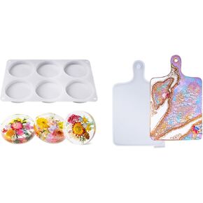 Bundle 6 Cavity Coaster Mold and Cutting Board Resin Mold