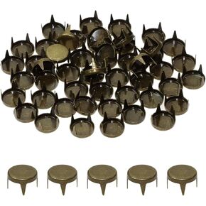 ONLYKXY 100pcs 4 Claw Flat Top Rivet Bottom Stud Spike Spot Metal Nailhead Punk Rivet Stud Cap for Clothing Belt Bag Shoes Wrist Bracelet Collars Jewelry Backpack Hat DIY Leather Craft (Bronze)