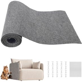 Cat Scratch Furniture Protector Sofa, Couch Cat Scratch Protectors for Furniture Deterrent, DIY Claws Pads Scratcher for Couch Sofa Corner Wall Chair Furniture Indoor Climbing (Grey 78.7x15.7 Inch)