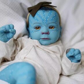 --19 Inch Lifelike Avatar Reborn Baby Dolls Soft Body Realistic Newborn Baby Dolls Real Life Best Birthday Present for Kids Age 3+