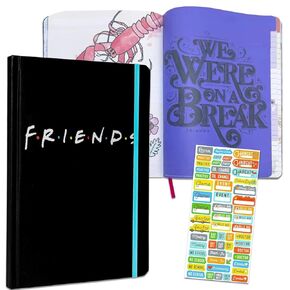 Friends Daily Planner Set - Bundle of a 96 Page Friends T.V. Show Planner for Daily Management, & More | Stationery Office Supplies for Adults