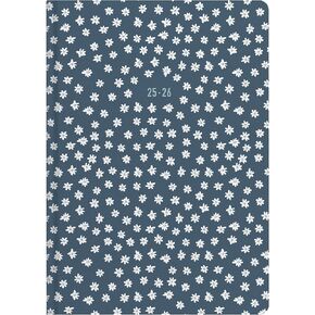 Letts of London® Daisies Academic Week/Monthly Planner ، أغسطس 2025 إلى يوليو 2026 ، من أسبوع إلى آخر ، ملزمة مخيط ، متعدد اللغات ، حجم A5 ، 8.25 "× 5.875" ، الأزرق (C031865-26)