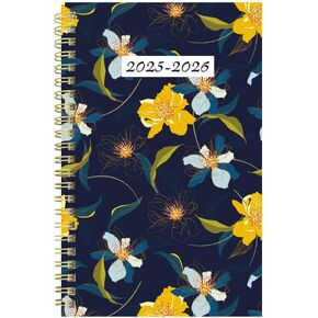 مخطط Blueline® Academic Weekly/Monthly ، 13 شهرًا ، يوليو 2025 إلى يوليو 2026 ، ملزمة مزدوجة الأسلاك ، غلاف بولي ، 8 "× 5" ، تصميم أزهار ، البحرية (CA114PG.02-26)