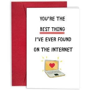 Tramin Funny Anniversary Card بالنسبة له ، بطاقة يوم عيد الحب على الإنترنت ، بطاقة تحية رومانسية على الإنترنت ، أفضل شيء وجدته على الإنترنت ...