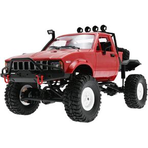 WPL D12 RC Pickup Truck 1/10 Scale Racing Cars RC RC Climbing Carbing Carn For Kids Adults ، Throttle and Deference Conterge Cargo Truck Van Van